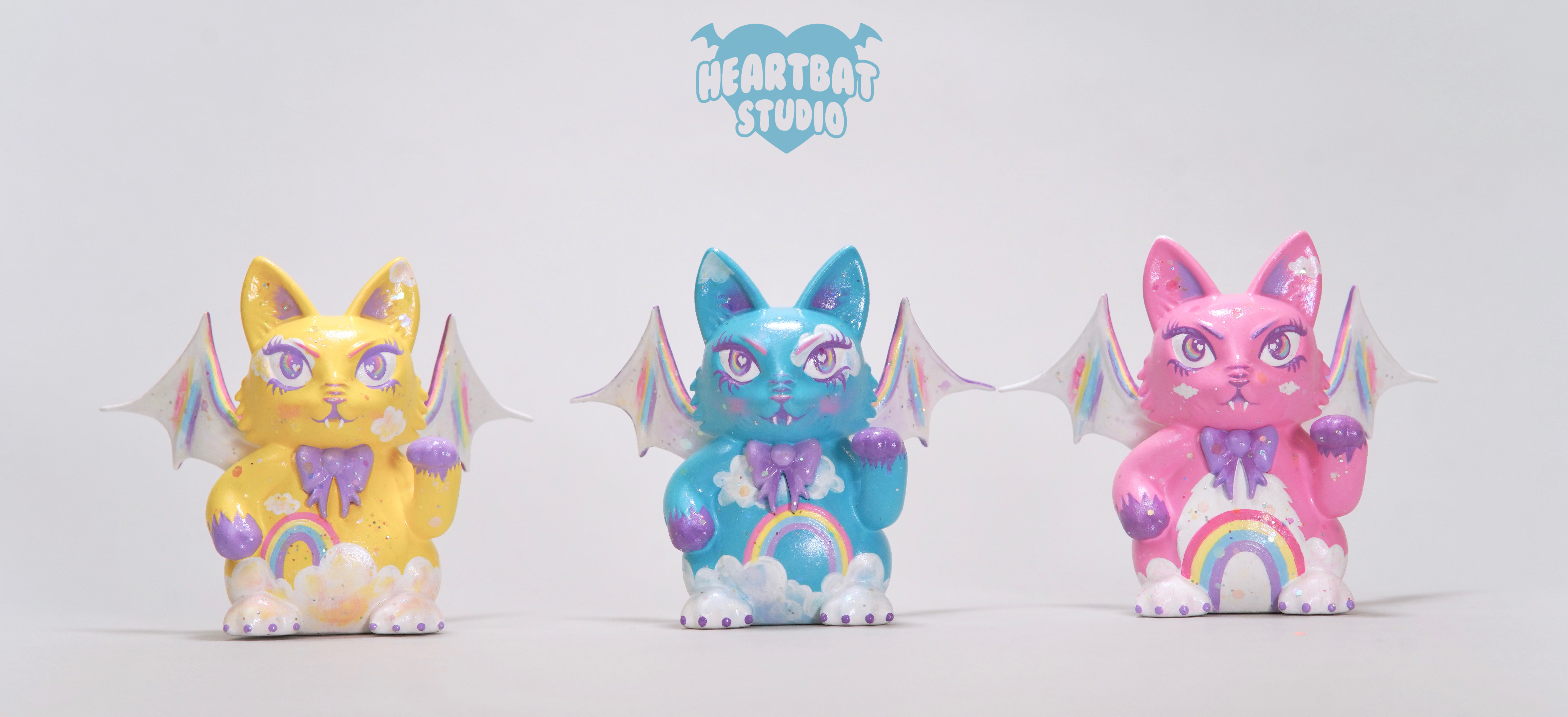 Custom CMY Katbats for the Custom Catbat Show with Tenacious Toys at NYCC